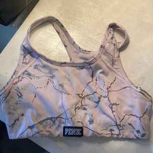 VS PINK Sports Bra - Pink Marble